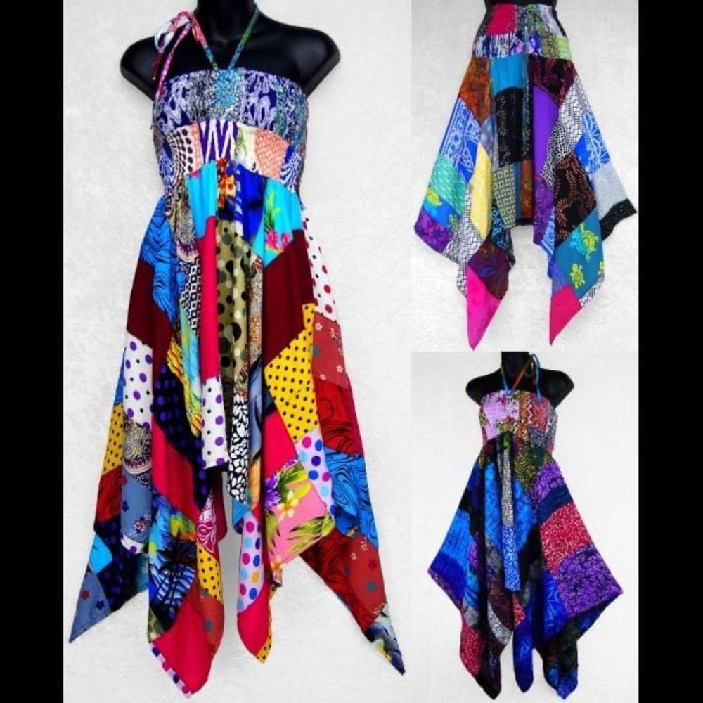 Peaceful People Patchwork Skirt Sz. XL